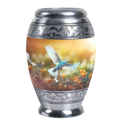 Classic Dove Urn for Human Cremation Ashes.