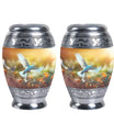 Classic Dove Urn for Human Cremation Ashes.