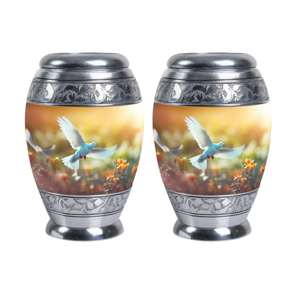 Classic Dove Urn for Human Cremation Ashes.