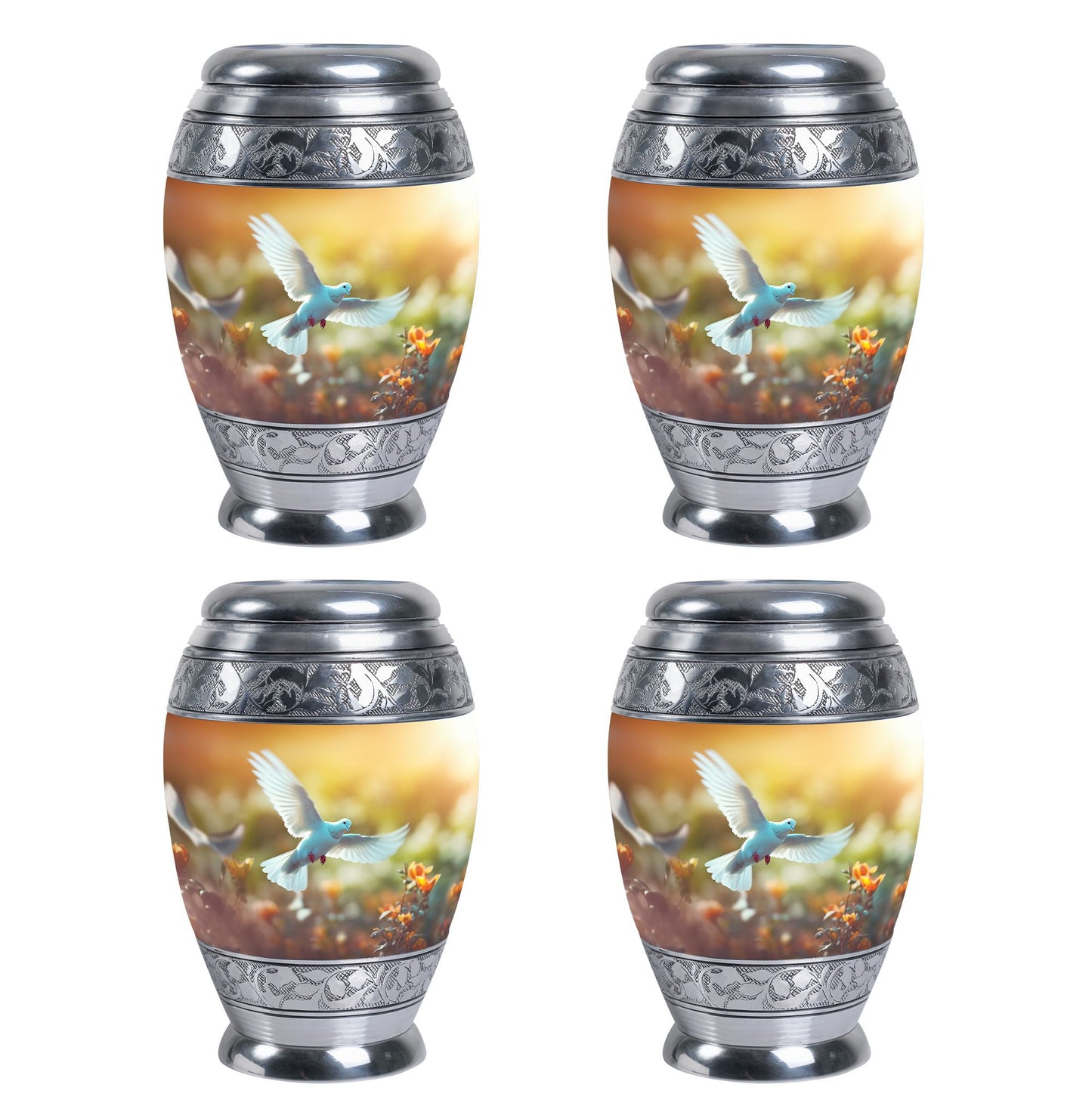 Classic Dove Urn for Human Cremation Ashes.