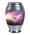 Dove Cremation Urn, Classic Aluminium Urn for Human Ashes.