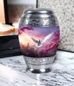 Dove Cremation Urn, Classic Aluminium Urn for Human Ashes.