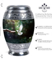 Classic Dove Memorial Urn, Large Aluminium Cremation Urn