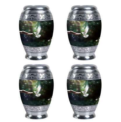 Classic Dove Memorial Urn, Large Aluminium Cremation Urn