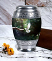 Classic Dove Memorial Urn, Large Aluminium Cremation Urn