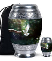 White Flying Dove Memorial Urn - Personalized Cremation Urns For Ashes