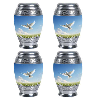 Classic Dove Urn for adults, comes with velvet pouch.