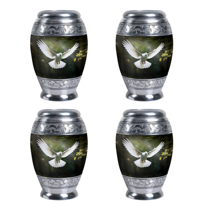 Classic Dove Urn, Large Aluminium Memorial Urn.