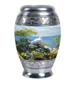 Dove Memorial Urn, 3-inch large aluminium classic urn.