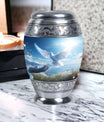 Classic Dove Urn for Ashes, Large Aluminium Personalized Urn