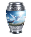 Classic Dove Urn for Ashes, Large Aluminium Personalized Urn