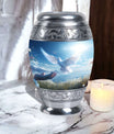Classic Dove Urn for Ashes, Large Aluminium Personalized Urn