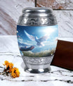 Classic Dove Urn for Ashes, Large Aluminium Personalized Urn