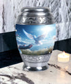 Classic Dove Urn for Ashes, Large Aluminium Personalized Urn