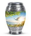 Classic Dove Urns for Ashes in Aluminium.