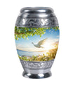 Classic Dove Urns for Ashes in Aluminium.