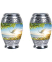 Classic Dove Urns for Ashes in Aluminium.