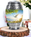 Classic Dove Urns for Ashes in Aluminium.