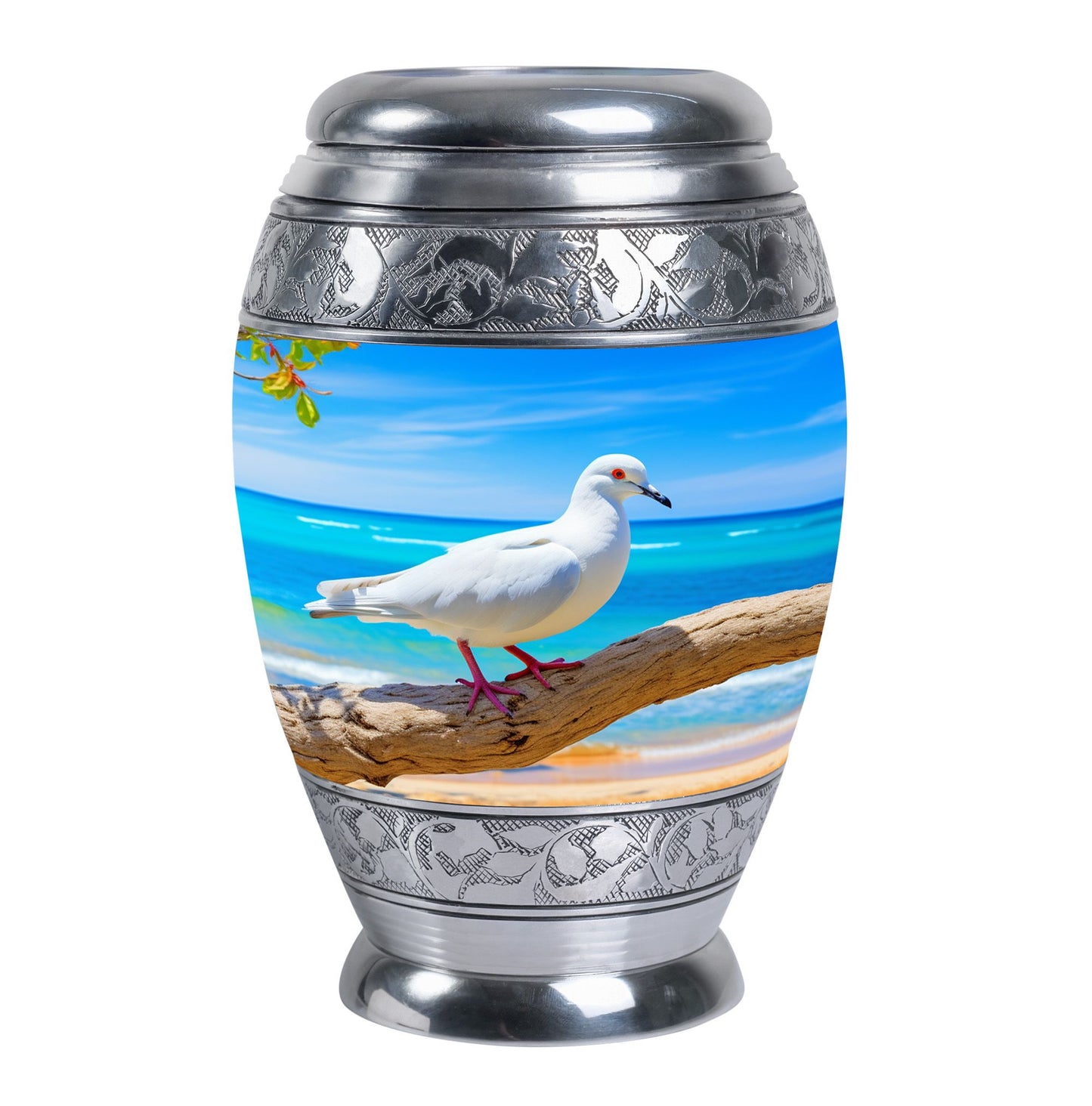 Dove Cremation Urn, classic design, personalized engraving.