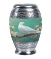Dove Memorial Urn, Unique Large Aluminium Urn.