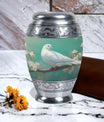 Dove Memorial Urn, Unique Large Aluminium Urn.