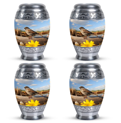 Classic 3-inch Sparrow urn for human cremation ashes.
