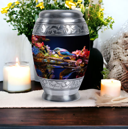 Classic Sparrow Urn made of Aluminium for Adult Cremation
