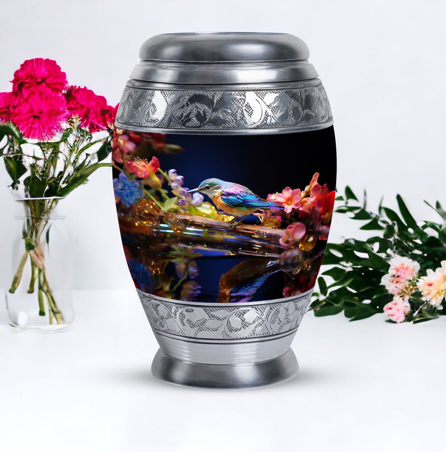 Classic Sparrow Urn made of Aluminium for Adult Cremation