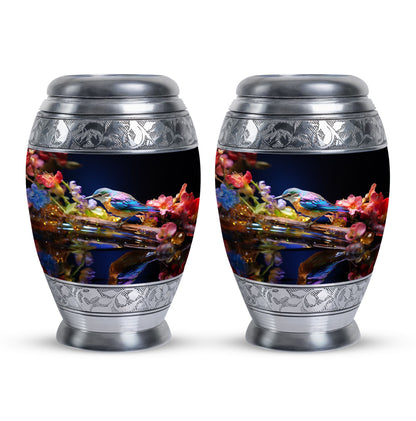 Classic Sparrow Urn made of Aluminium for Adult Cremation