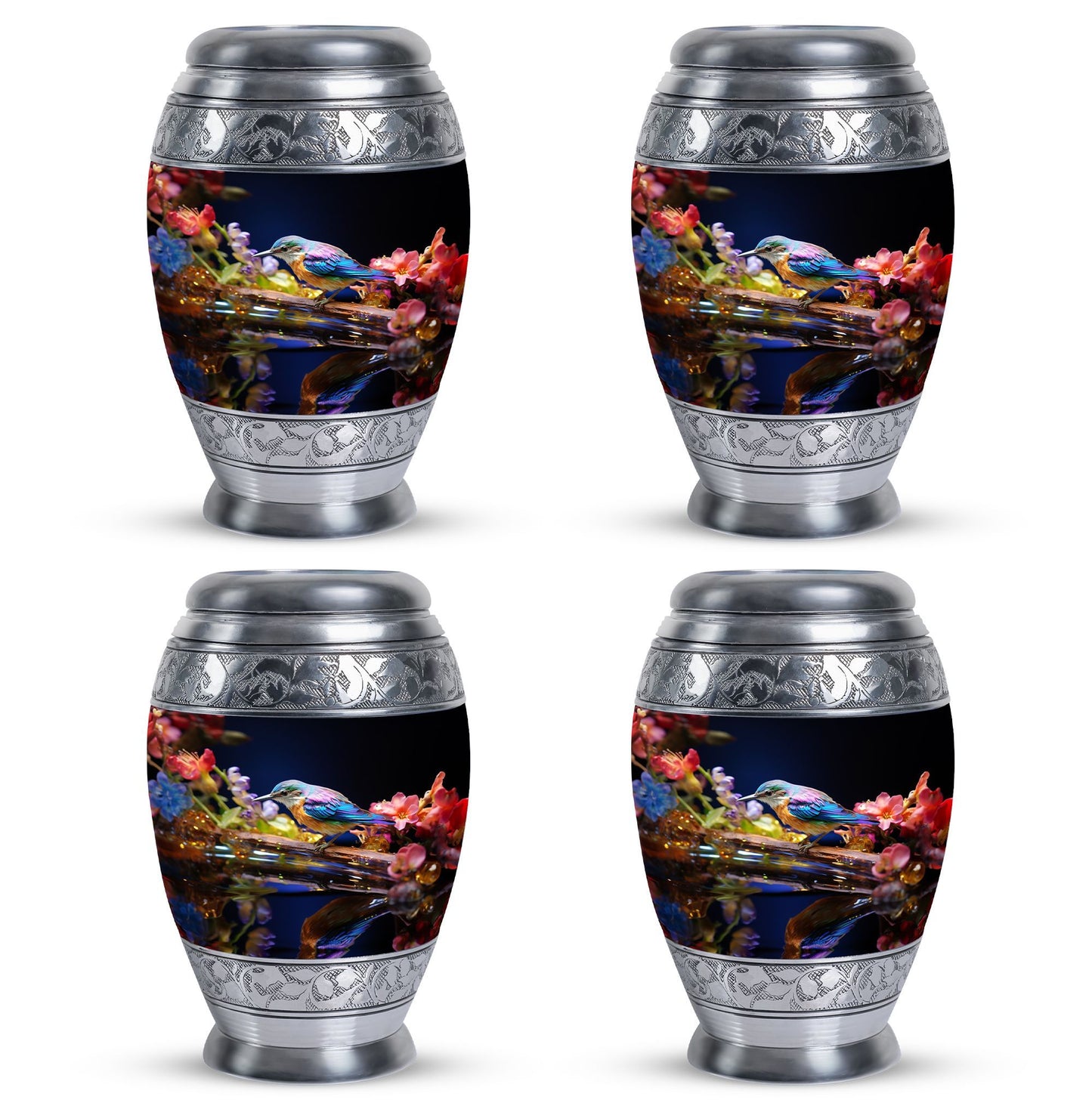 Classic Sparrow Urn made of Aluminium for Adult Cremation