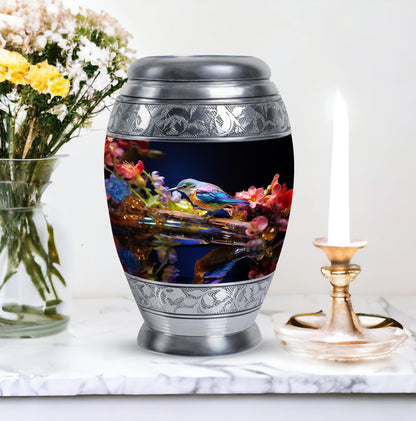 Classic Sparrow Urn made of Aluminium for Adult Cremation