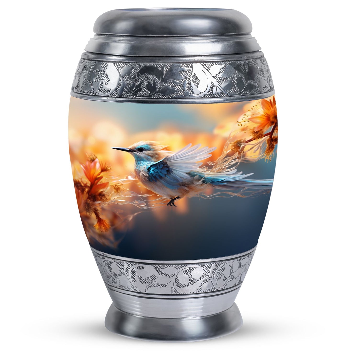 3 inch classic Sparrow urn for adult ashes, customizable.
