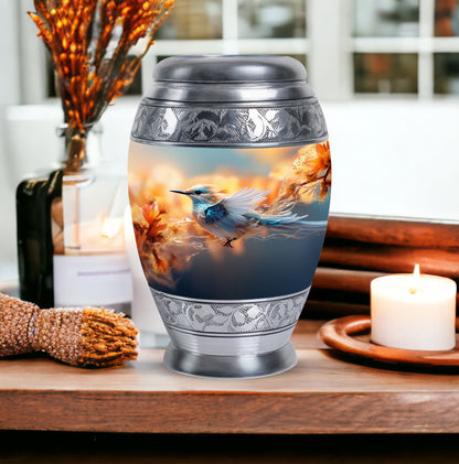 3 inch classic Sparrow urn for adult ashes, customizable.