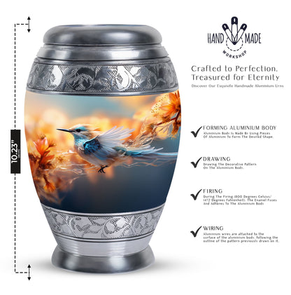 3 inch classic Sparrow urn for adult ashes, customizable.