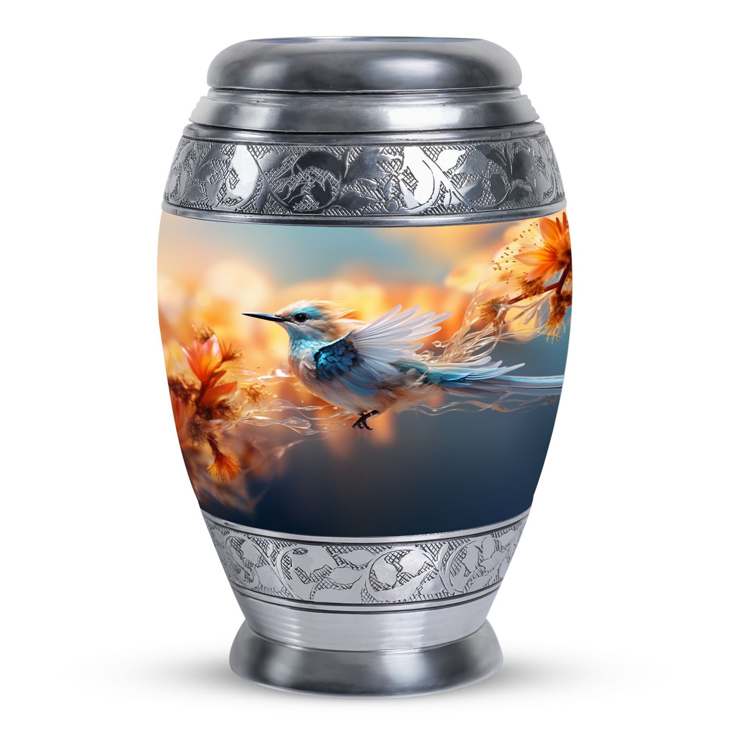 3 inch classic Sparrow urn for adult ashes, customizable.