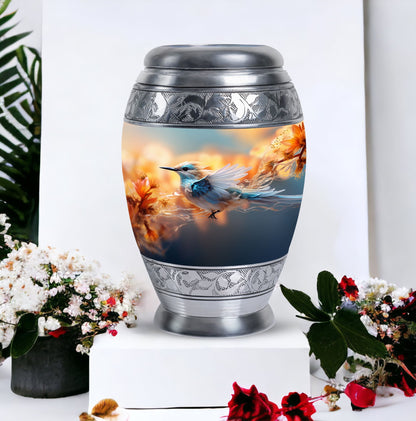 3 inch classic Sparrow urn for adult ashes, customizable.