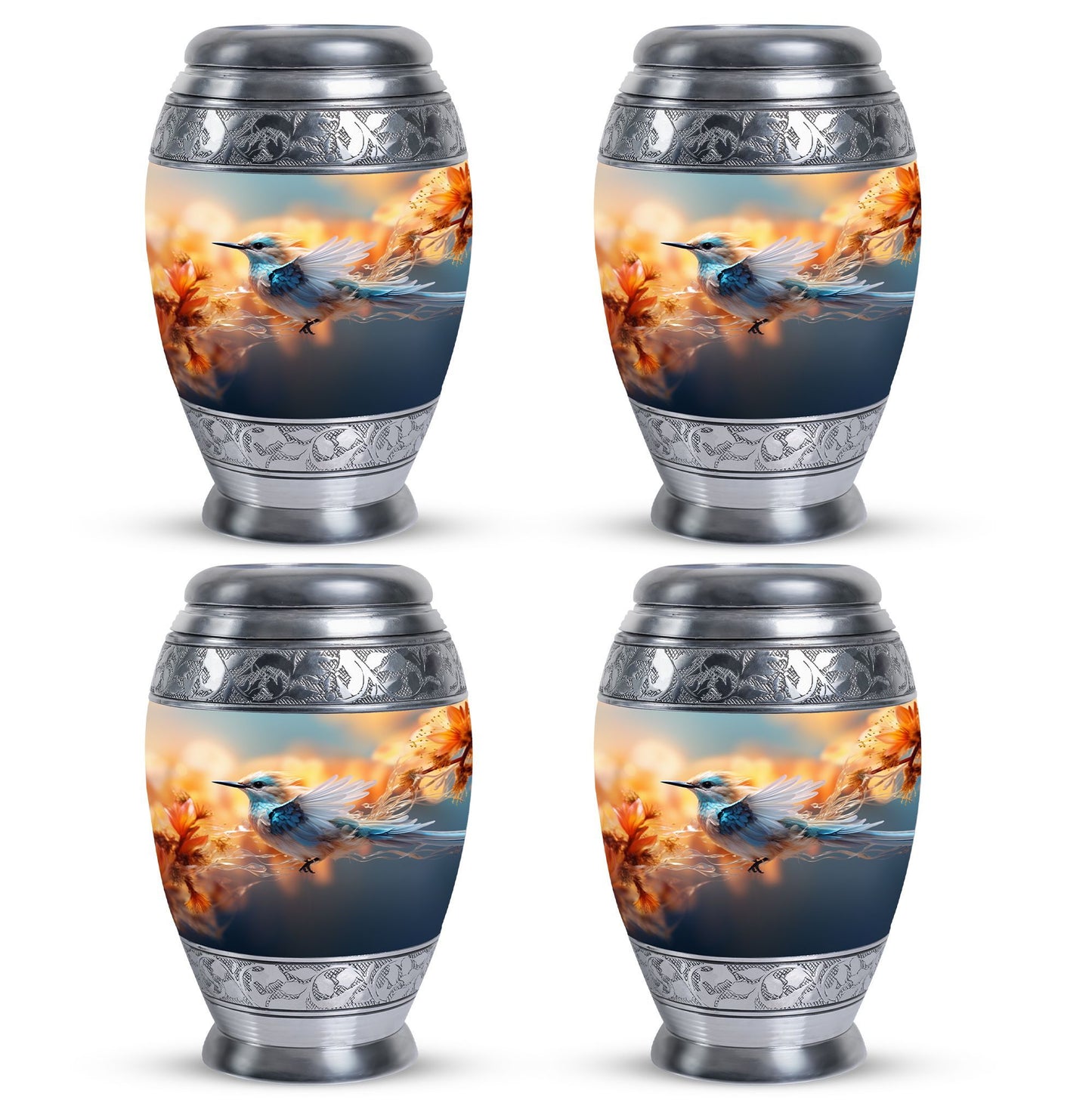 3 inch classic Sparrow urn for adult ashes, customizable.