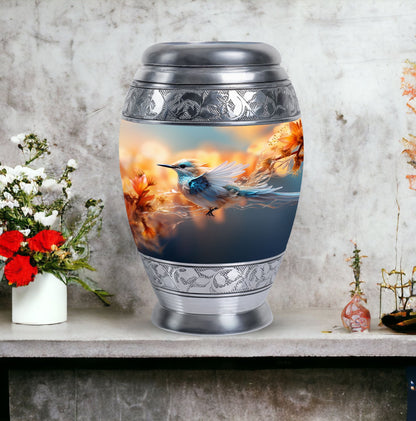 3 inch classic Sparrow urn for adult ashes, customizable.