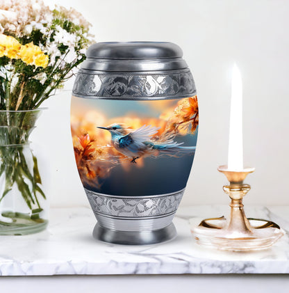 3 inch classic Sparrow urn for adult ashes, customizable.