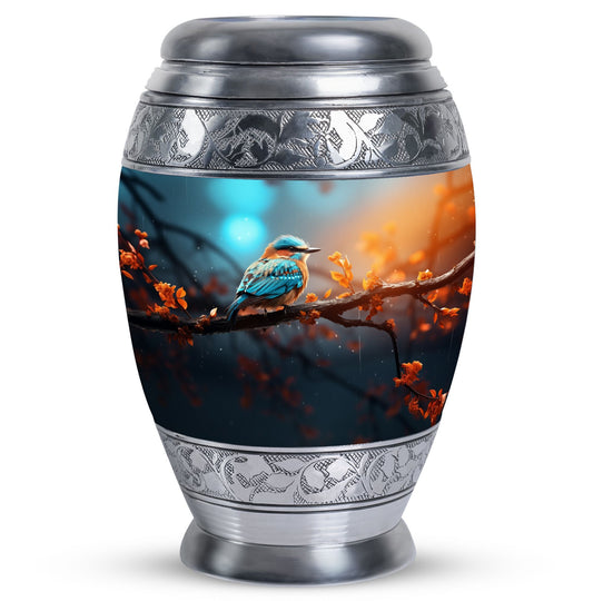 Colorful Sparrow urn for ashes.
