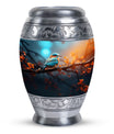 Colorful Sparrow urn for ashes.