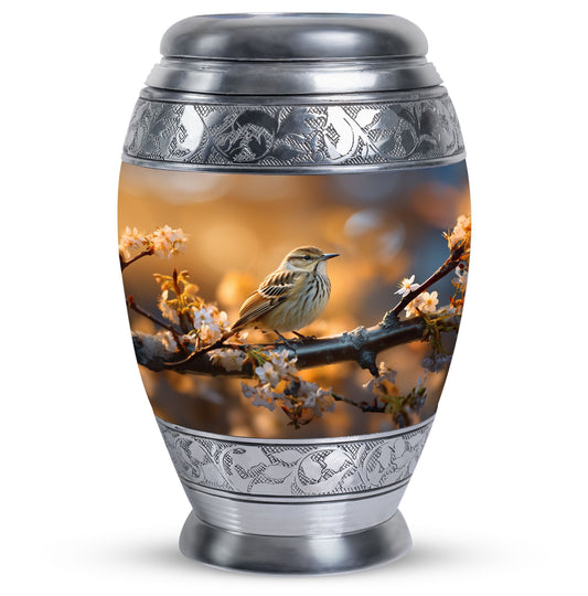 Classic 3-inch Sparrow Urn for Ashes in Aluminium.