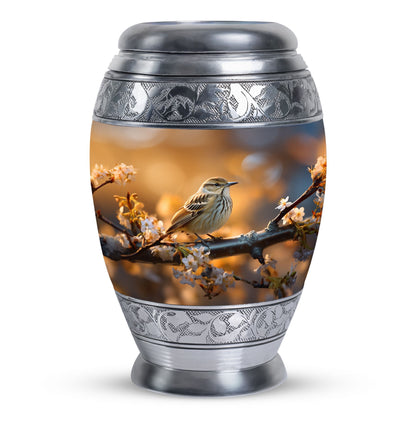 Classic 3-inch Sparrow Urn for Ashes in Aluminium.