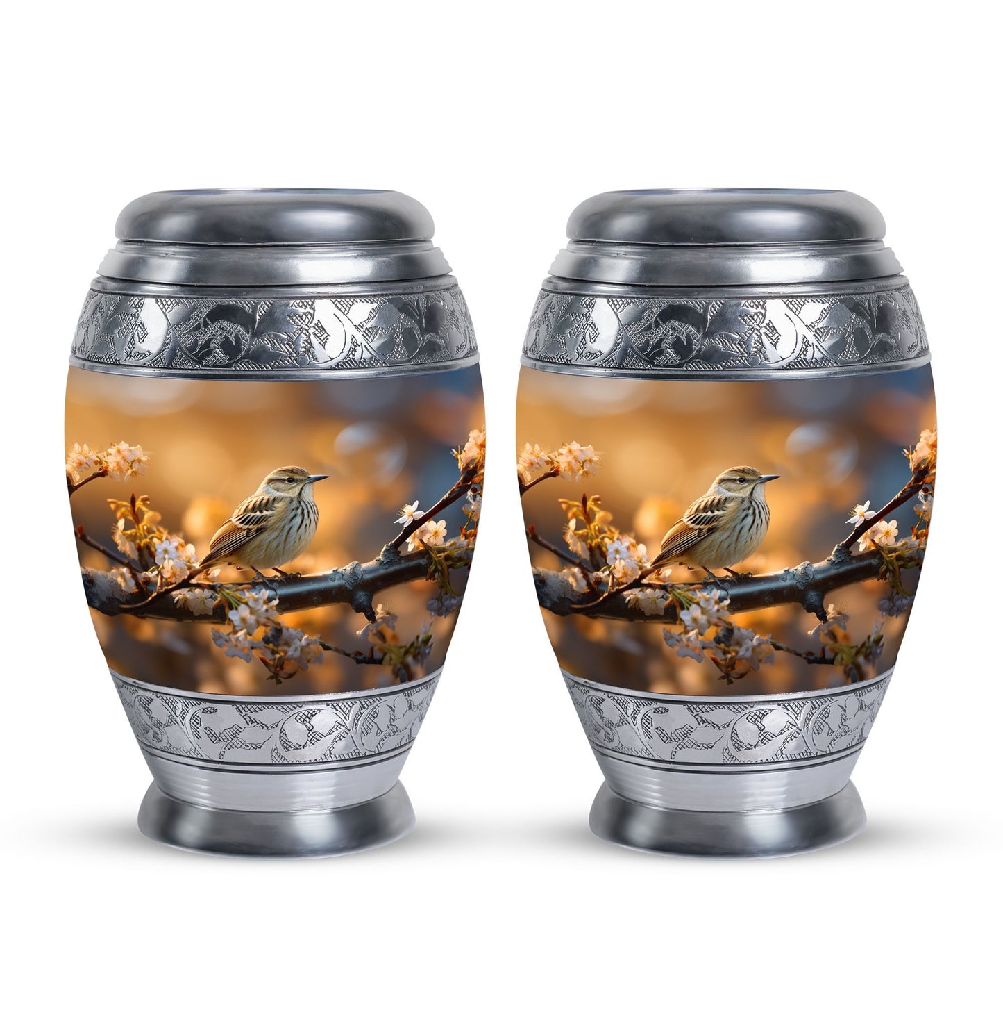 Classic 3-inch Sparrow Urn for Ashes in Aluminium.