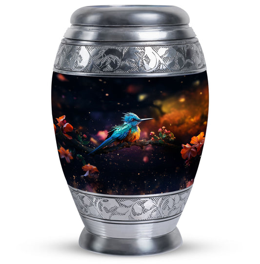 Aluminium Classic Sparrow Memorial Urn for cremation.