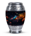Aluminium Classic Sparrow Memorial Urn for cremation.