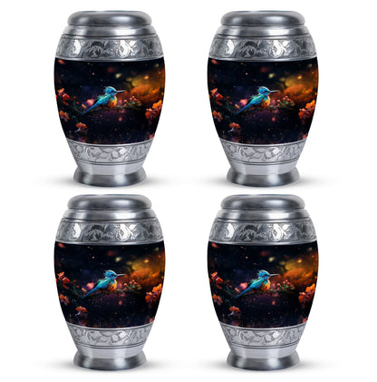 Aluminium Classic Sparrow Memorial Urn for cremation.