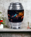 Aluminium Classic Sparrow Memorial Urn for cremation.