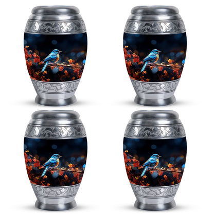 Classic Blue Sparrow Urn for Human Ashes.