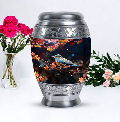 Classic Sparrow Urns for Ashes, Large Aluminium Memorial Urn.